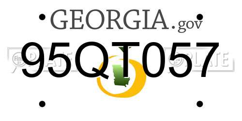 95QT057 Georgia License Plate