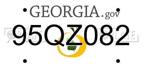 95QZ082 Georgia License Plate