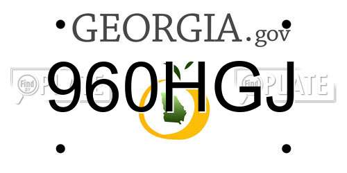 960HGJ Georgia License Plate