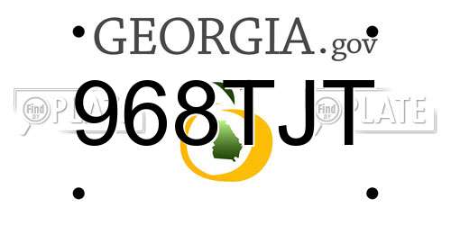 968TJT Georgia License Plate