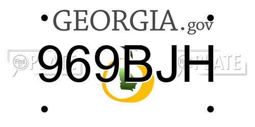 969BJH Georgia License Plate