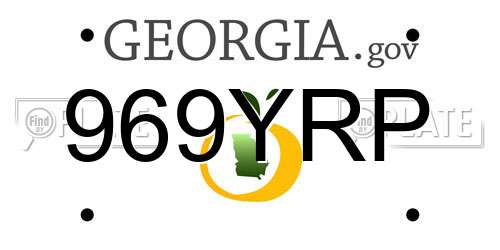 969YRP Georgia License Plate