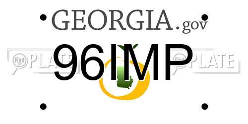 96IMP Georgia License Plate
