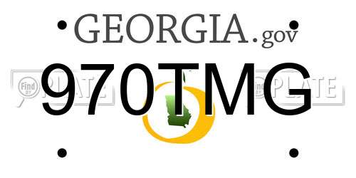 970TMG Georgia License Plate