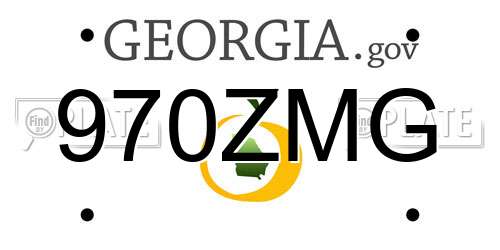 970ZMG Georgia License Plate