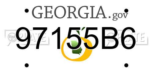 97155B6 Georgia License Plate
