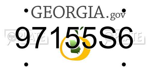 97155S6 Georgia License Plate