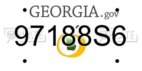 97188S6 Georgia License Plate