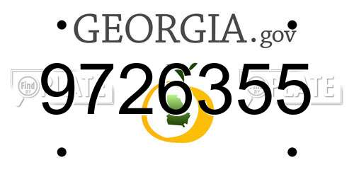 9726355 Georgia License Plate