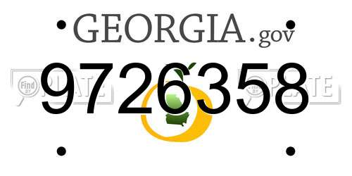 9726358 Georgia License Plate