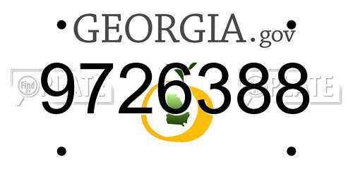 9726388 Georgia License Plate