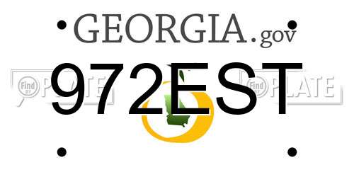 972EST Georgia License Plate