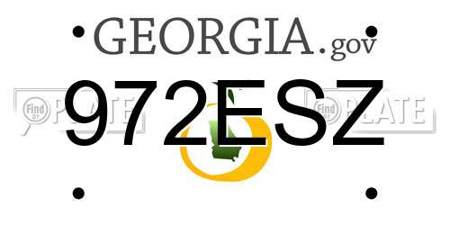 972ESZ Georgia License Plate