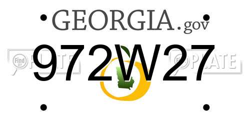 972W27 Georgia License Plate