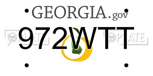972WTT Georgia License Plate