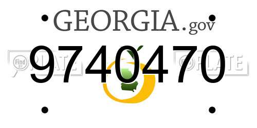 9740470 Georgia License Plate