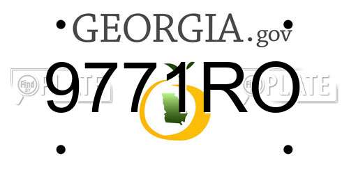 9771RO Georgia License Plate