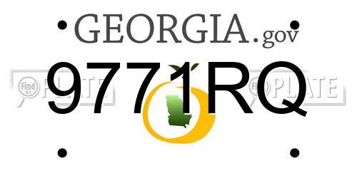 9771RQ Georgia License Plate