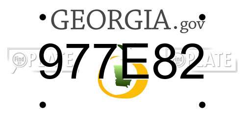 977E82 Georgia License Plate