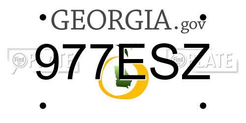 977ESZ Georgia License Plate