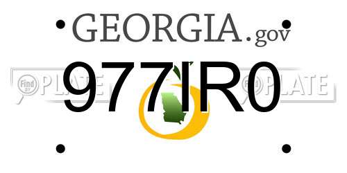 977IR0 Georgia License Plate