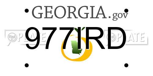 977IRD Georgia License Plate