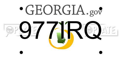 977IRQ Georgia License Plate