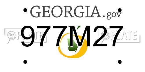 977M27 Georgia License Plate