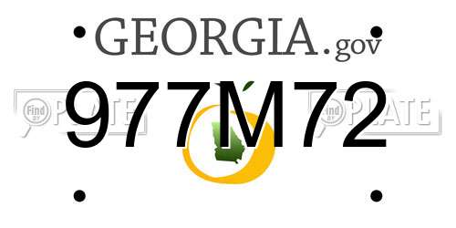 977M72 Georgia License Plate