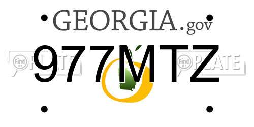 977MTZ Georgia License Plate