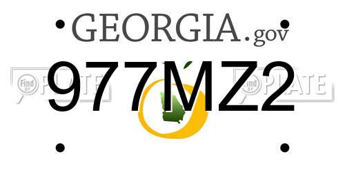 977MZ2 Georgia License Plate