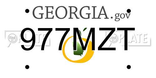 977MZT Georgia License Plate
