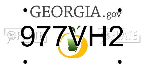 977VH2 Georgia License Plate