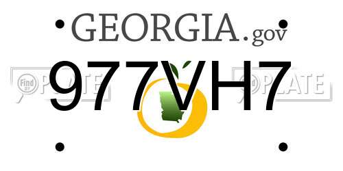 977VH7 Georgia License Plate