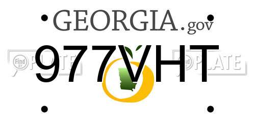 977VHT Georgia License Plate