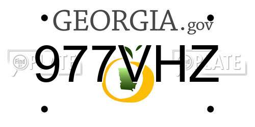 977VHZ Georgia License Plate