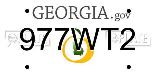 977WT2 Georgia License Plate