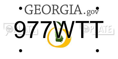 977WTT Georgia License Plate