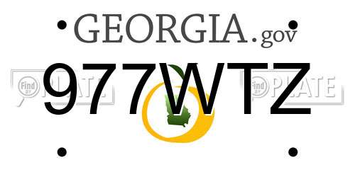 977WTZ Georgia License Plate
