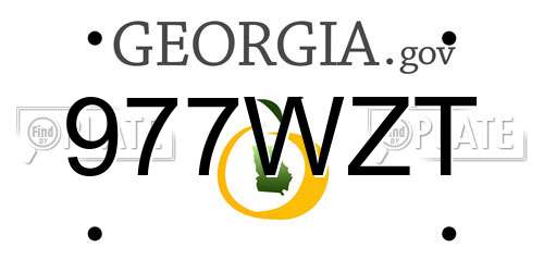 977WZT Georgia License Plate