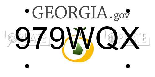 979WQX Georgia License Plate