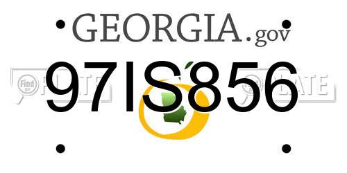 97IS856 Georgia License Plate