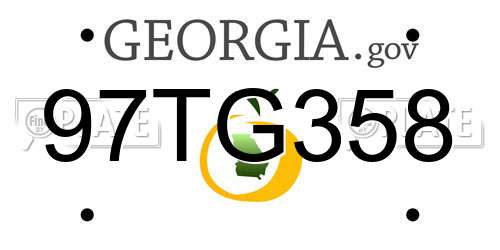 97TG358 Georgia License Plate