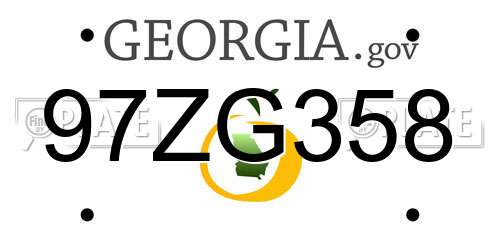 97ZG358 Georgia License Plate