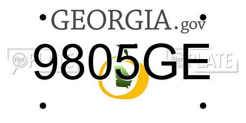 9805GE Georgia License Plate