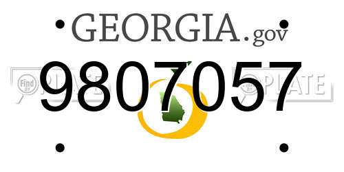 9807057 Georgia License Plate