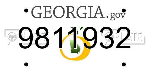 9811932 Georgia License Plate