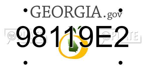 98119E2 Georgia License Plate