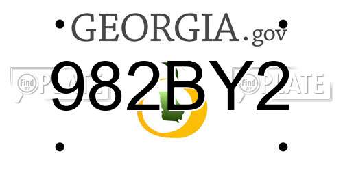 982BY2 Georgia License Plate