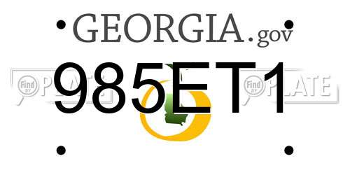 985ET1 Georgia License Plate